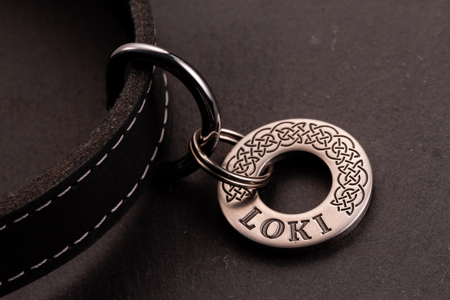 Celtic Knot, Pattern 28mm Solid Brass or Stainless Steel Dog/Pet ID Tag