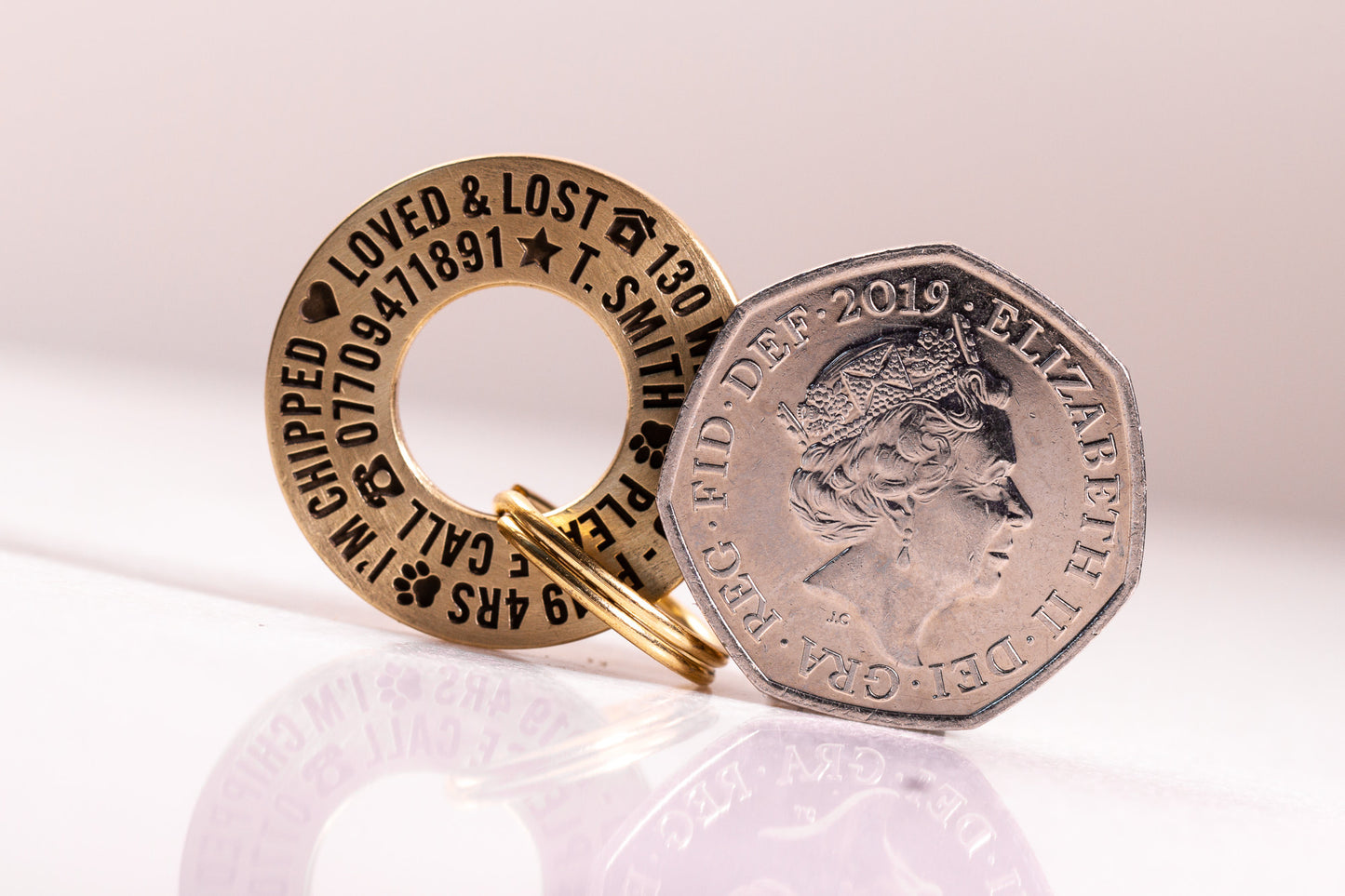 Ivy Design- 28mm Solid Brass or Stainless Steel Dog/Pet ID Tag