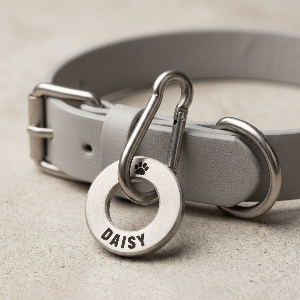 Professionally Engraved & Polished Dog/Pet ID Tag